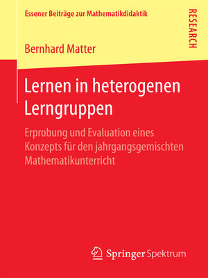 cover image of Lernen in heterogenen Lerngruppen